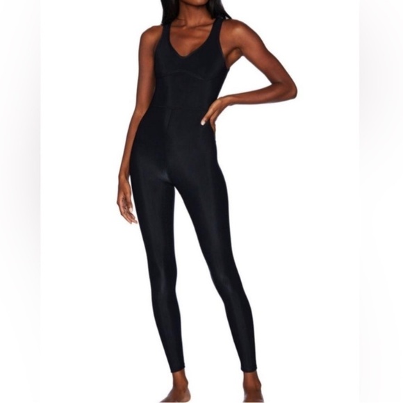 Beach Riot Rosalie Catsuit Black Ribbed - Picture 1 of 12